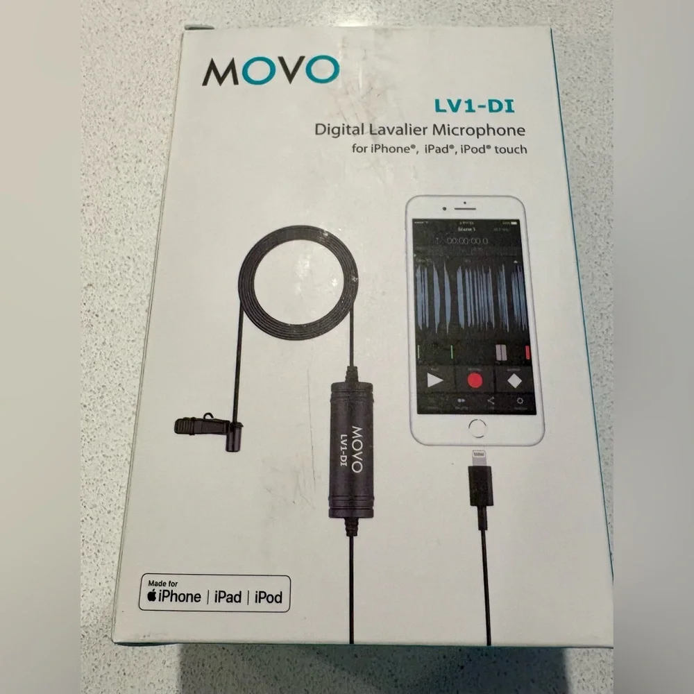 MOVO LV1-DI Digital Lavalier Microphone - Black